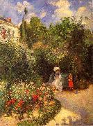 Camille Pissarro The garden of Pontoise oil painting reproduction